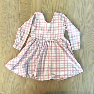 Monica and Andy 3t pink plaid swing dress